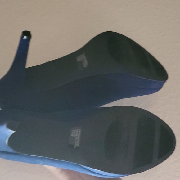 Style & Co Webb Blue Hidden Platform Stiletto Stretch Booties. - Picture 6 of 12